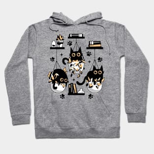 Kittens In Plant Pots - Cute Black Cats Hoodie